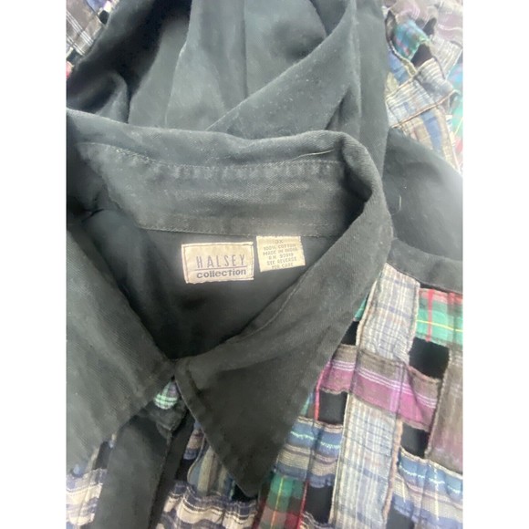 Halsey Collection Women’s Shirt Multicolored Size 3X Button Down Weave Patterned - Picture 10 of 10